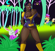 alice alice_in_wonderland caterpillar cheshire_cat mad_hatter white_rabbit // 3071x2822 // 3.0MB