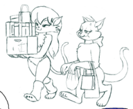 artist:redout caturday cleo crossovers the_catillac_cats tom_and_jerry toodles_galore // 514x422 // 102KB