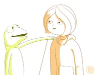 artist:coldfusion crossovers harriet_m._welsch harriet_the_spy kermit_the_frog the_muppets // 1160x914 // 135KB