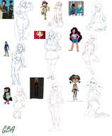 adventure_time ahsoka_tano artist:goodbadartist buffalo_wing eva_wei fionna_campbell frida_mofette les_kassos long_gone_gulch marvel molly nomad oban_star-racers rikki_barnes sandy star_butterfly star_vs._the_forces_of_evil star_wars steven_universe stevonnie wakfu // 2507x3041 // 2.5MB