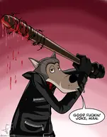 artist:draw-fiend cosplay droopy image negan the_walking_dead the_wolf // 1000x1271 // 477KB