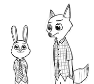 artist:humantrashmachine cosplay judy_hopps nick_wilde zootopia // 800x720 // 218KB