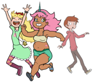 artist:folly-cola humanization marco_diaz princess_pony_head star_butterfly star_vs._the_forces_of_evil // 1988x1748 // 534KB