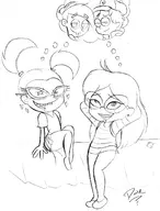 artist:amigodan candy_chiu dipper_pines fairly_oddparents gravity_falls timmy_turner tootie // 1143x1500 // 445KB