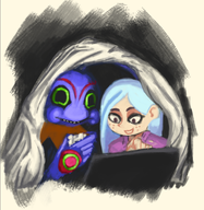 andrea_davenport artist:cupid? crossovers digimon keramon the_ghost_and_molly_mcgee // 581x595 // 390KB