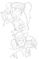 artist:splooge dipper_pines gravity_falls selfie wendy_corduroy // 485x730 // 104KB