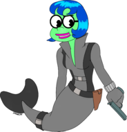 artist:dustovel black_widow cosplay marvel princess_mindy spongebob_squarepants_(series) // 1372x1433 // 410KB