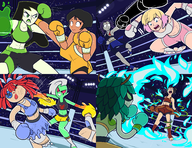 adventure_time alex_vasquez artist:netto avatar:_the_last_airbender azula comics crossovers dc gwenpool huntress_wizard kim_possible lord_dominator marvel ms._co_2025 ragatha raven shego teen_titans the_amazing_digital_circus totally_spies wander_over_yonder // 2840x2190 // 483KB