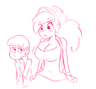 artist:the_might_fenek dipper_pines gravity_falls pacifica_northwest rule_63 // 1840x1708 // 396KB