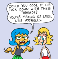 artist:keith_stack brianne_cuntscuntscuntsshitfuckcunts leslie_muto wacky_lesbian_hour // 634x650 // 24KB