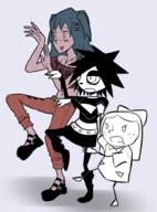 artist:niaceyanon crossovers i_can't_sleep lacey lacey_games nia the_monument_mythos virginia_arnoldson // 733x990 // 259KB