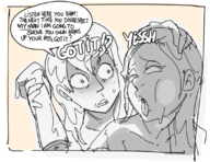 ahegao artist:dbaru claire_augustus elizabeth_appleboom nude questionable_content // 1098x846 // 539KB