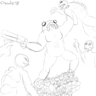 adventure_time chowdie doom finn_mertens jake_the_dog marceline parody // 2000x2000 // 779KB