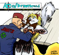 4chan animaniacs artist:liefeldianabomination commando cosplay genosaurer_(colors) janitor minerva_mink minerxa parody xena // 1343x1275 // 763KB