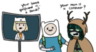 adventure_time finn_mertens huntress_wizard minerva_campbell // 1261x681 // 207KB