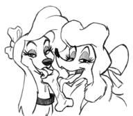 crossovers disney dixie georgette oliver_and_company the_fox_and_the_hound // 2480x2158 // 1.8MB