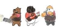cosplay engineer grizzly heavy humphrey ice_bear panda pyro team_fortress_2 we_bare_bears // 1000x485 // 261KB
