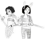 artist:dravotnogg crossovers dc katana suicide_squad_isekai usagi_yojimbo // 1321x1090 // 520KB