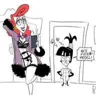 artist:jr beetlejuice_(series) delia_deetz lydia_deetz selfie // 1884x1867 // 877KB