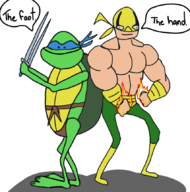 crossovers danny_rand iron_fist leonardo marvel teenage_mutant_ninja_turtles // 852x863 // 227KB