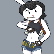 artist:diko_mics black_lagoon cosplay elinor_wonders_why ranger_rabbit revy // 2000x2000 // 135KB