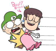 artist:skeluigi cosplay lincoln_loud luigi polly_pain princess_peach super_mario the_loud_house // 984x898 // 35KB