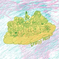 album_art artist:splooge bill_cipher candy_chiu dipper_pines gideon_gleeful gravity_falls grenda_grendinator lightning_bolt mabel_pines manly_dan pacifica_northwest parody robbie_valentino soos_ramirez stanford_pines stanley_pines tambry waddles wendy_corduroy // 674x675 // 808KB