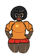 artist:sicknyasty cosplay nicki_minaj scooby-doo velma_dinkley // 1375x2125 // 399KB