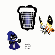 animated crossovers dc godzilla_(series) mothra ms._co_2021 raven teen_titans teen_titans_go // 1000x1000 // 448KB