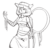 artist:necrolepsy bride_of_frankenstein cosplay miranda wakfu // 807x772 // 206KB