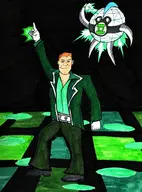 artist:corndog bee_gees bleu-ninja chaselon dc green_lantern green_lantern_the_animated_series guy_gardner saturday_night_fever // 2394x3242 // 2.4MB