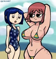 artist:electricsnake1 coraline coraline_jones crossovers kim_pine laika ms._co_2025 scott_pilgrim // 1560x1643 // 565KB