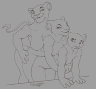 artist:cerebropodrido kiara nala sarabi the_lion_king // 1500x1400 // 394KB