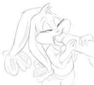 artist:sarantics babs_bunny fellatio looney_tunes tiny_toon_adventures // 825x752 // 218KB