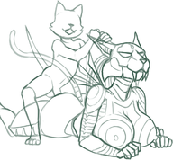 artist:redout caturday christina_chiles cyber-cat dc nude vaginal // 1187x1099 // 524KB