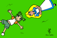 alice alice_in_wonderland artist:ian_comics crossovers disney ms._co_2021 yotsuba yotsuba&! // 1296x864 // 177KB