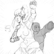 artist:terrible_the_drawfag avatar:_the_last_airbender jinora jojo's_bizarre_adventure korra parody the_legend_of_korra // 900x900 // 315KB