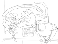 artist:dbaru caturday helen_knable robocat stay_tuned tentacles vaginal // 1674x1254 // 688KB