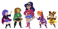 barbara_gordon batgirl bumblebee dc dc_super_hero_girls diana_prince green_lantern jessica_cruz karen_beecher lantern_corps wonder_woman zatanna // 5000x2536 // 2.2MB