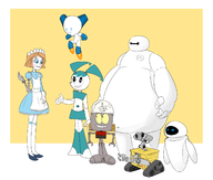 baymax big_hero_6 crossovers disney emmy emmy_the_robot eve jenny_wakeman my_life_as_a_teenage_robot robot_jones robotboy robotboy_(series) wall-e whatever_happened_to_robot_jones xj-9 // 1634x1386 // 436KB
