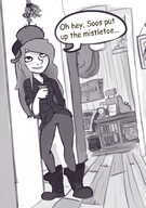 christmas froockles gravity_falls mistletoe wendy_corduroy // 563x800 // 433KB