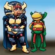 artist:lhk big_barda cosplay dc kermit_the_frog miss_piggy mister_miracle the_muppets // 600x600 // 439KB
