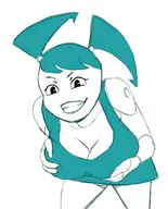 artist:redfred jenny_wakeman mega_milk my_life_as_a_teenage_robot parody xj-9 // 2406x2982 // 1.3MB