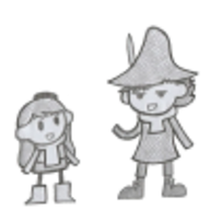 artist:seabthevortian crossovers hilda hilda_(series) moomins snufkin // 100x100 // 11KB