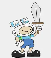 adventure_time cuphead cuphead_(series) finn_mertens fusion // 974x1100 // 1.3MB