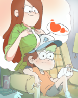 dipper_pines gravity_falls kaze_fukeba_nanashi wendy_corduroy // 700x876 // 520KB