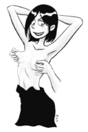 artist:lhk karine the_bellybuttons topless // 609x913 // 108KB