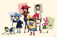 bob's_burgers bob_belcher bundeluxe gene_belcher linda_belcher louise_belcher tina_belcher // 2759x1800 // 1.2MB