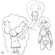 artist:littlescylla david's_marra hilda_(series) johanna marra tontu wood_man // 1500x1500 // 415KB