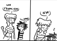 artist:arscomics crossovers i_can't_sleep lacey lacey_games nia parody // 564x405 // 41KB